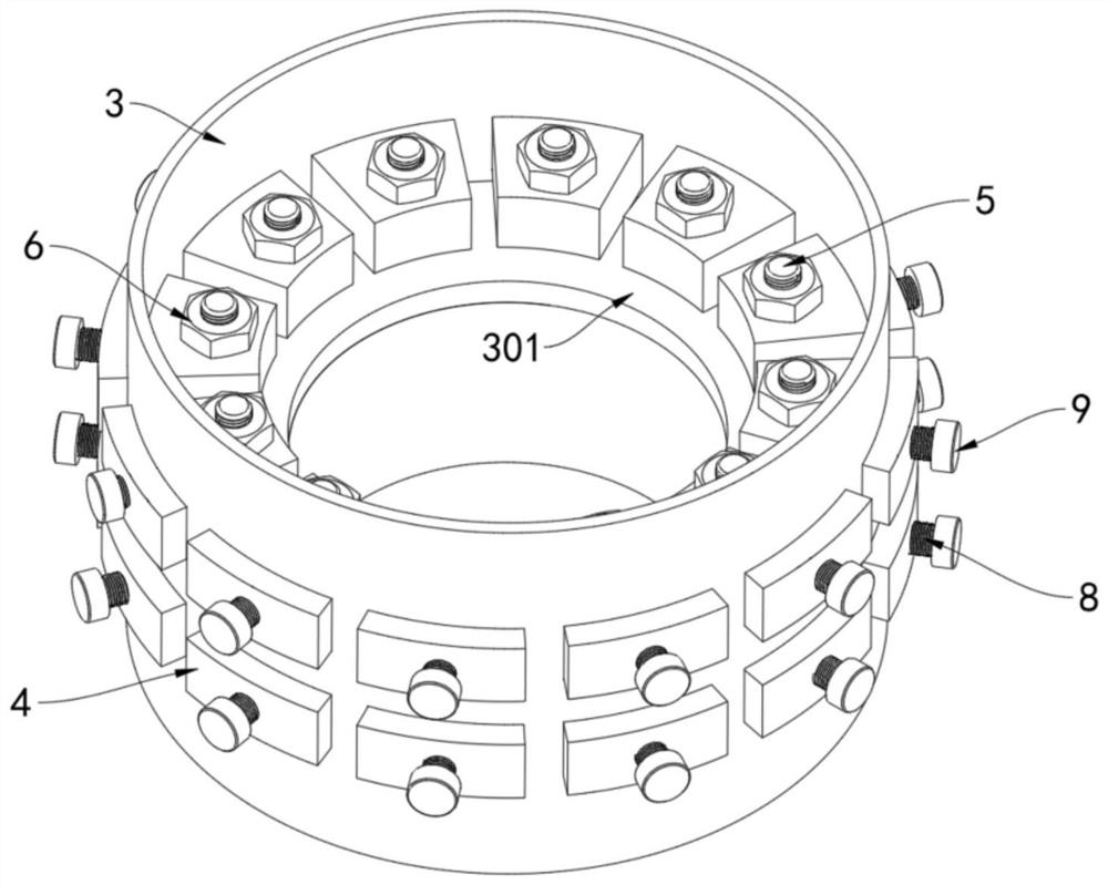 Vibration reduction connecting device for flanges based on particle damping