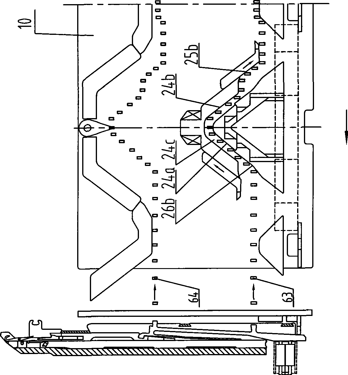 Triangular weaving mechanism