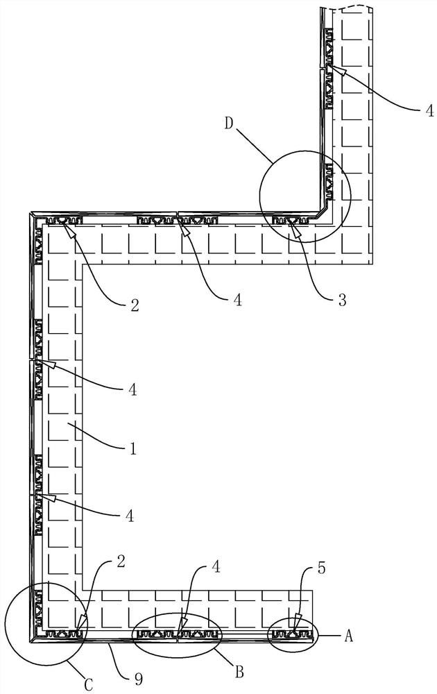 Dry hanging assembly for dry hanging of wall bricks, dry hanging structure for wall bricks and dry hanging construction method for wall bricks