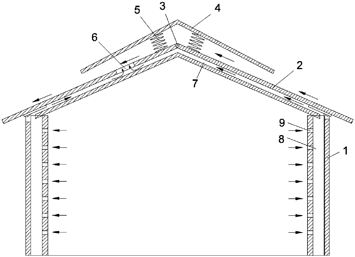 Simple house with wind-resistant function