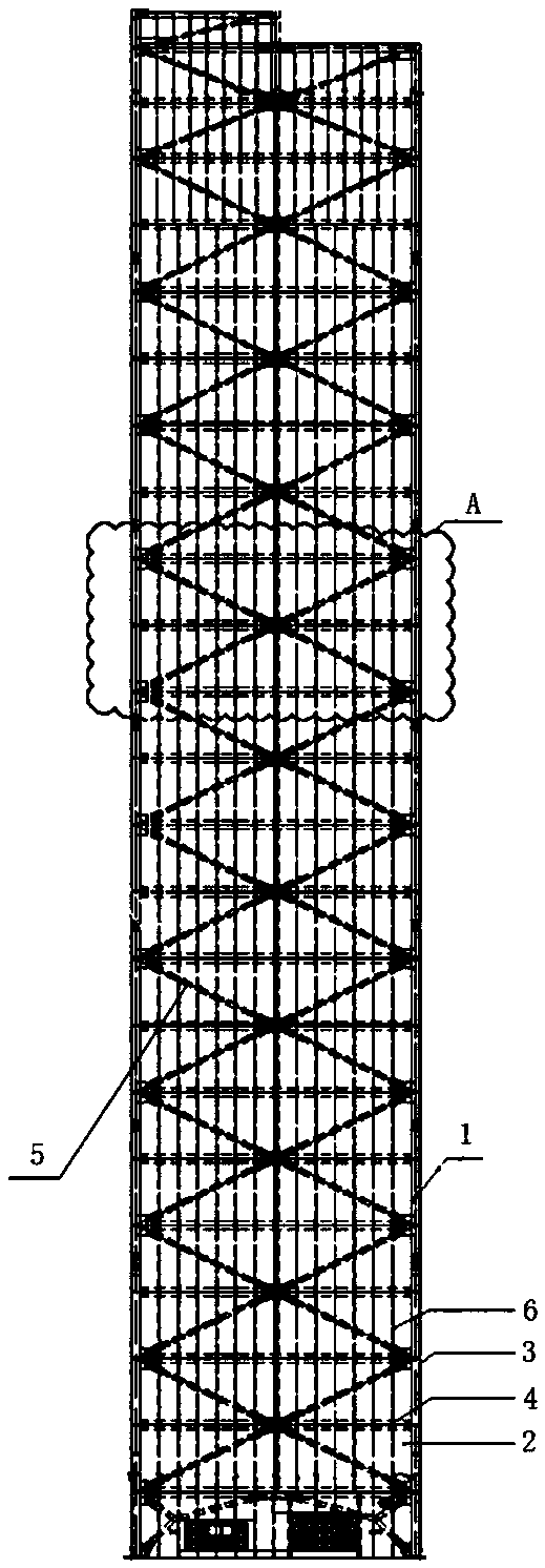 An air separation cold box panel enclosure structure