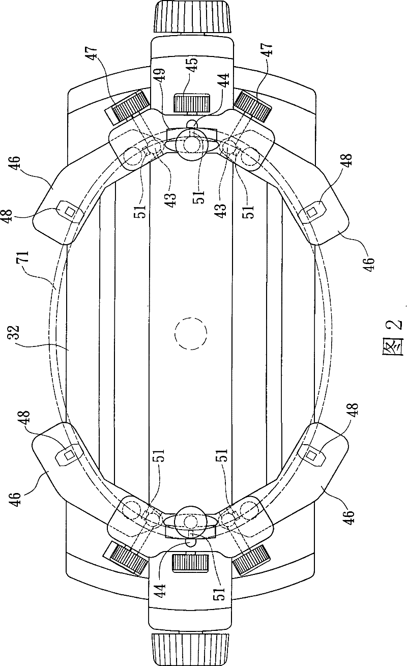 Racket holding device of racket threading machine