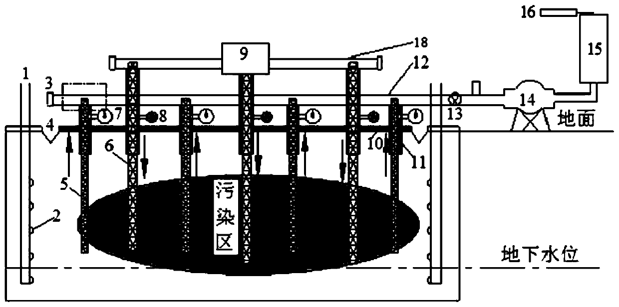 Prefabricated vertical drain-in situ soil vapor extraction (PVDs-SVE) repairing device and method