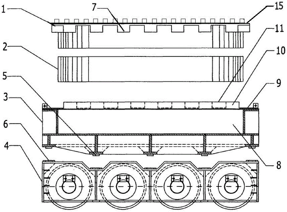 Capsule trolley jacking device