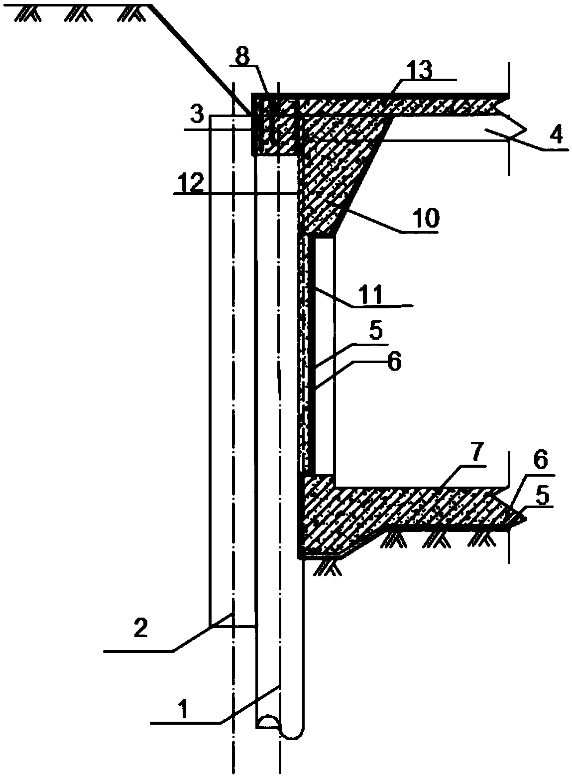 Support and pipe rack structure integrated system and construction method