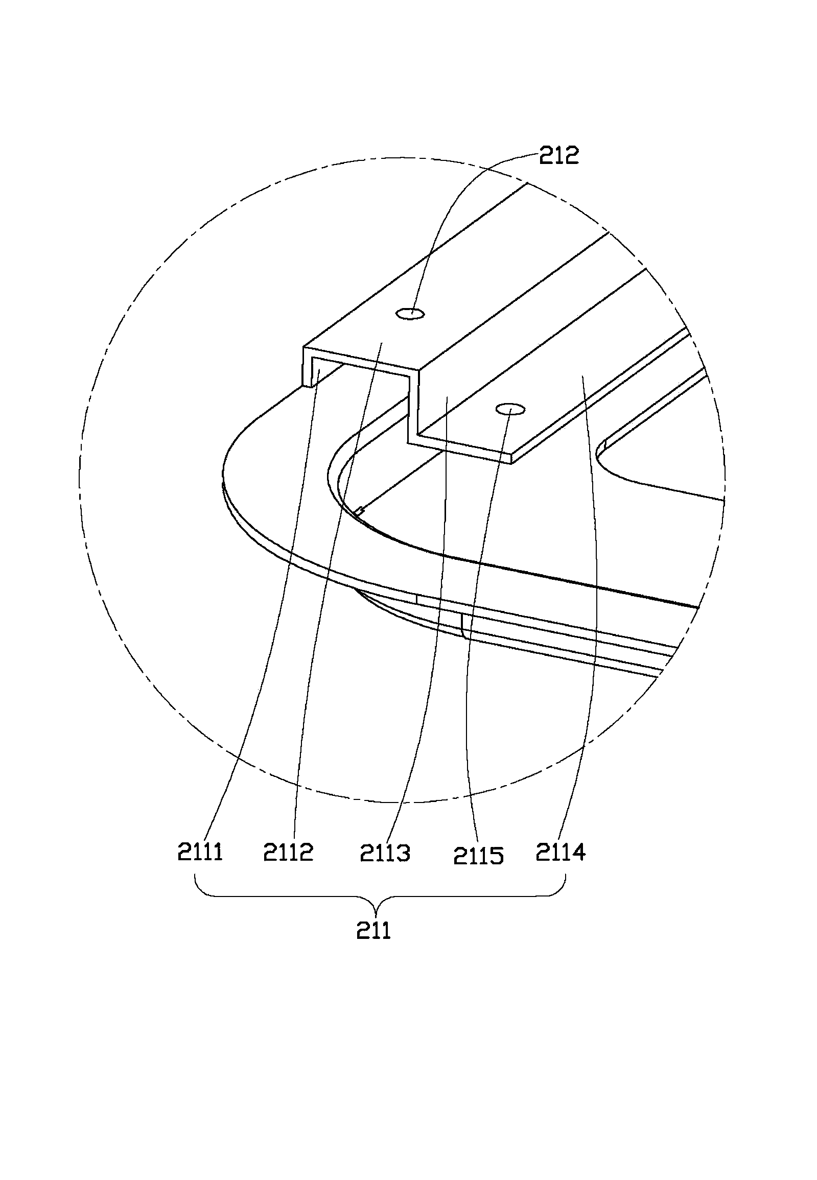 Front gate support fixing device of automatic vending machine