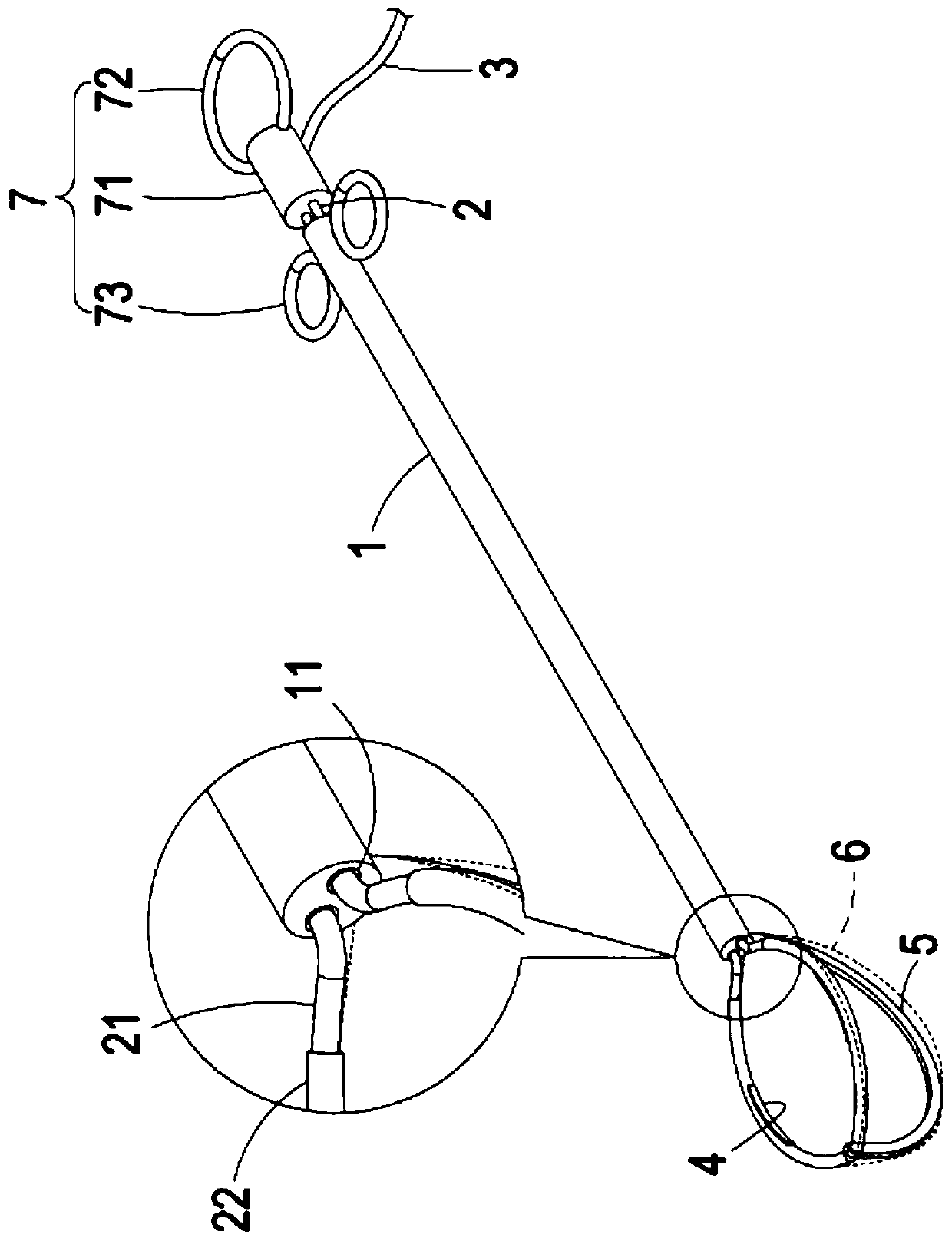 Polypus excising device