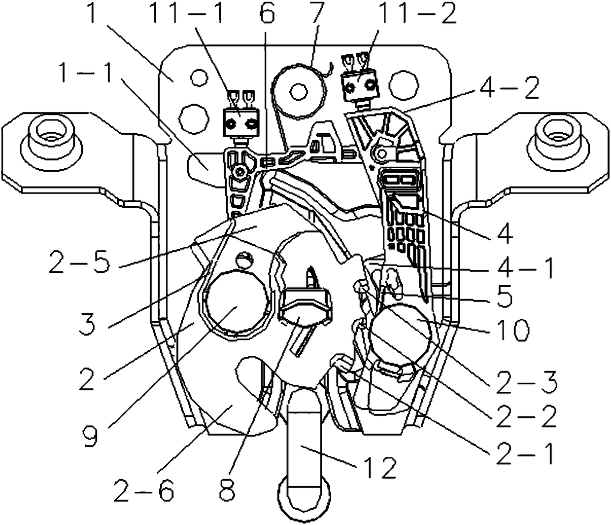 Electric suction lock mechanism provided with three-stage lock positions