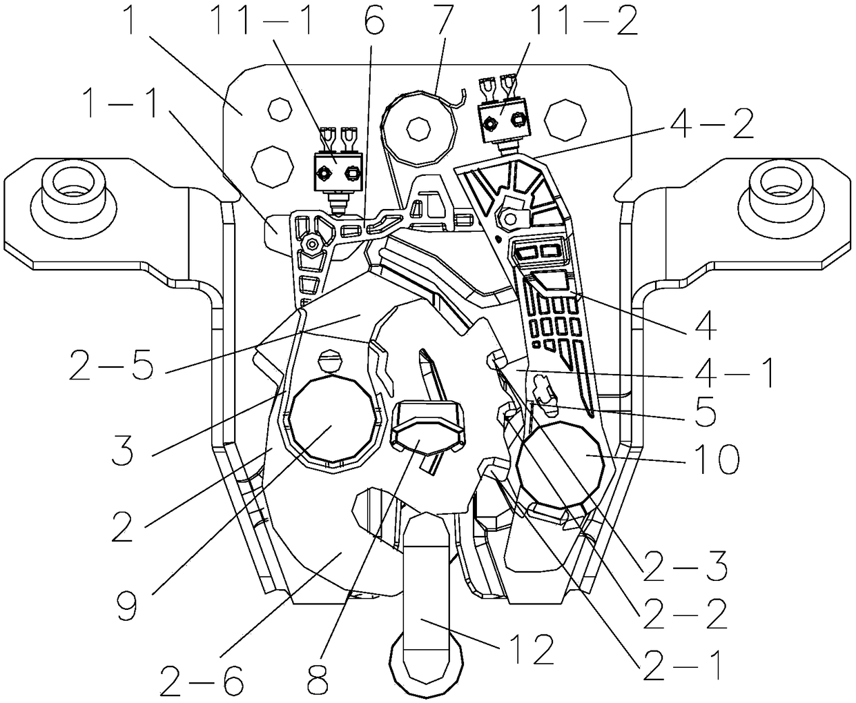 Electric suction lock mechanism provided with three-stage lock positions