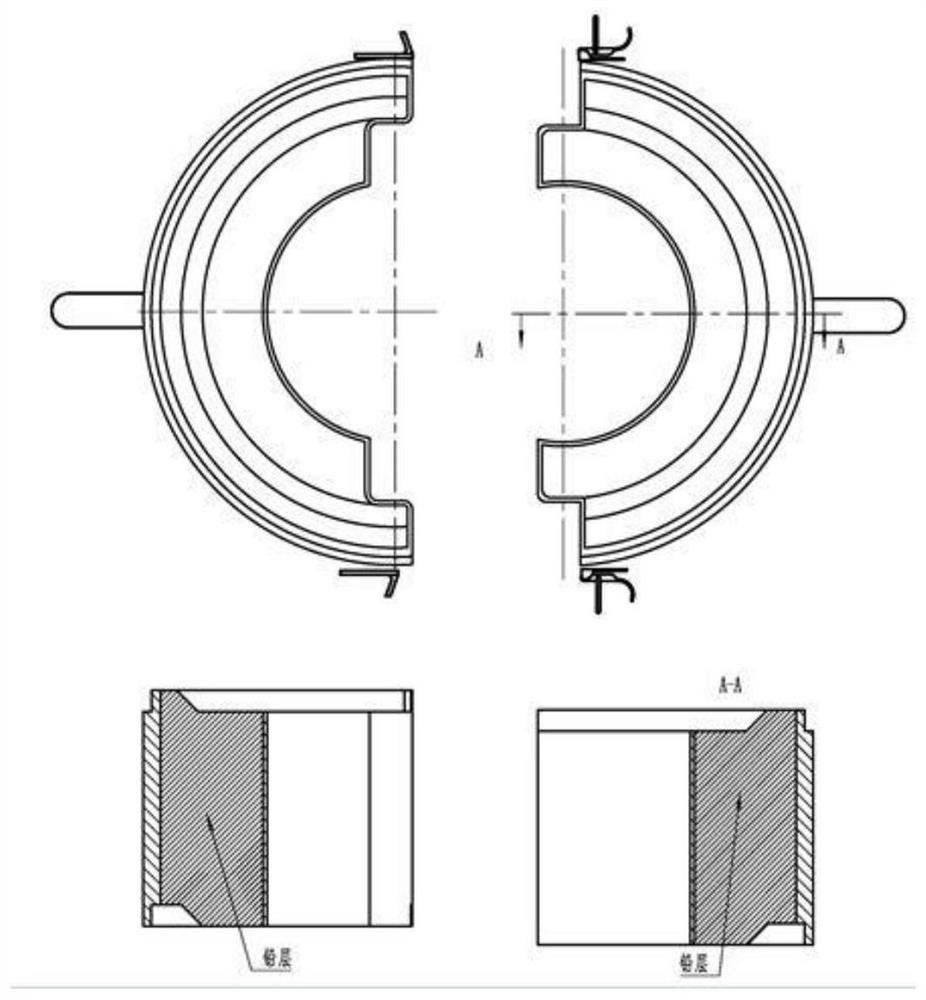 Casting type hollow cylindrical radiation shielding device