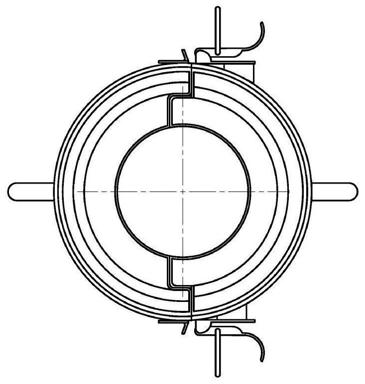 Casting type hollow cylindrical radiation shielding device