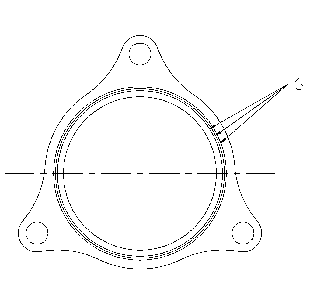 Sealing gasket for exhaust system of supercharged engine and machining method thereof