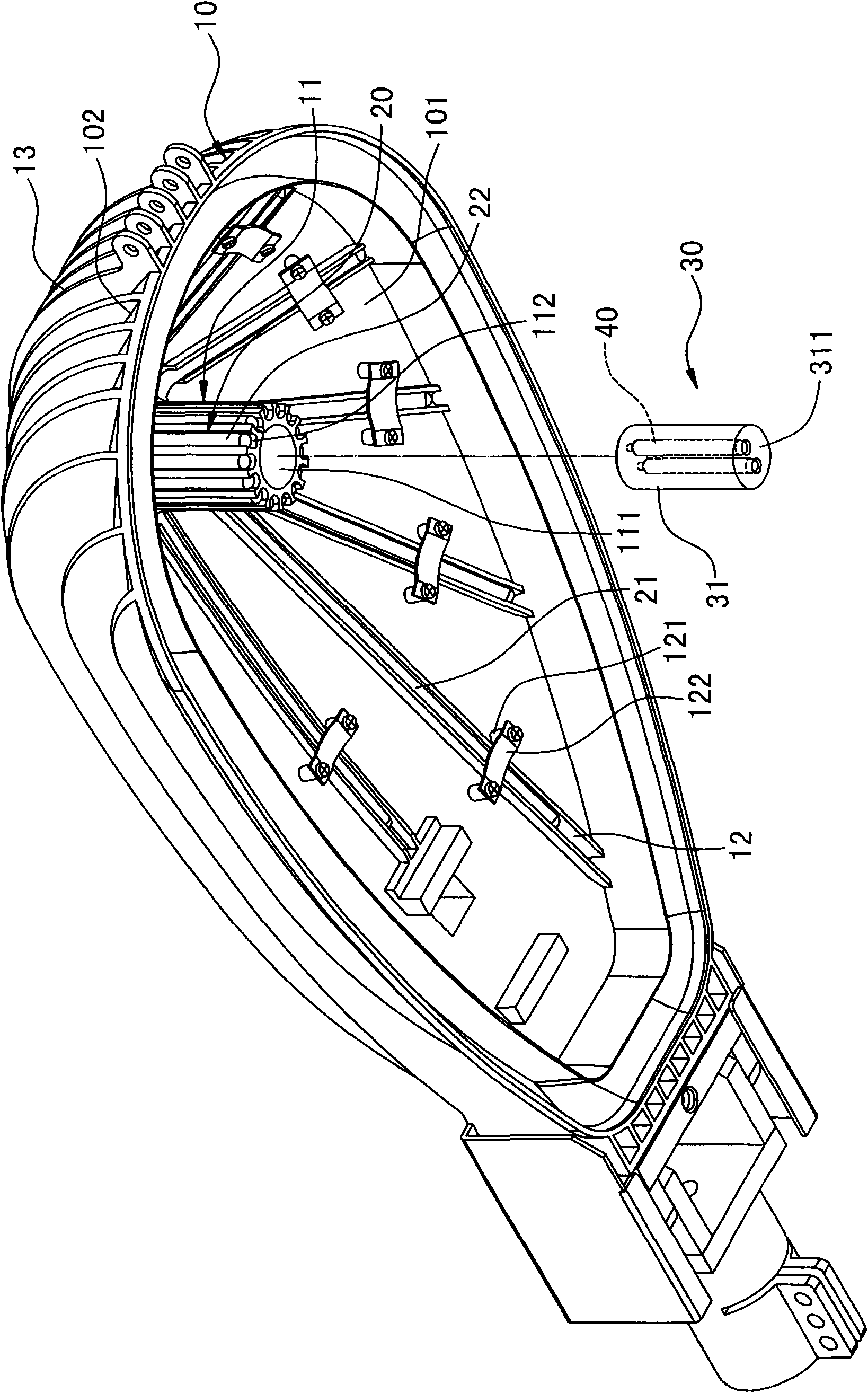 LED lamp and heat dissipating structure thereof