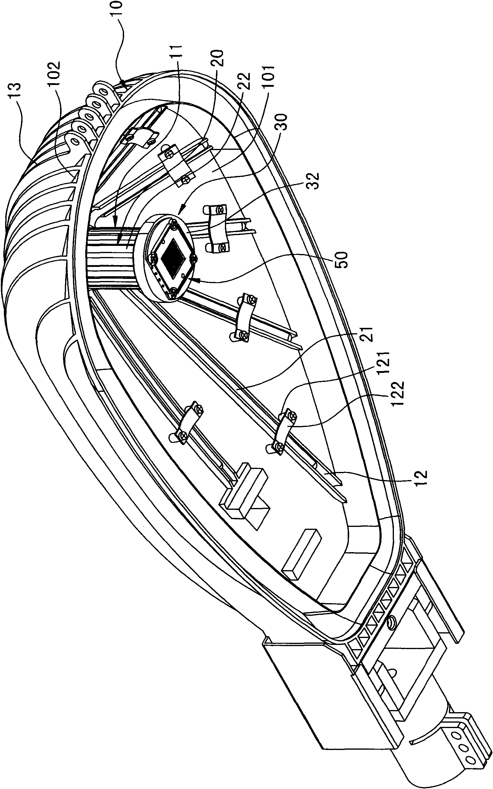 LED lamp and heat dissipating structure thereof