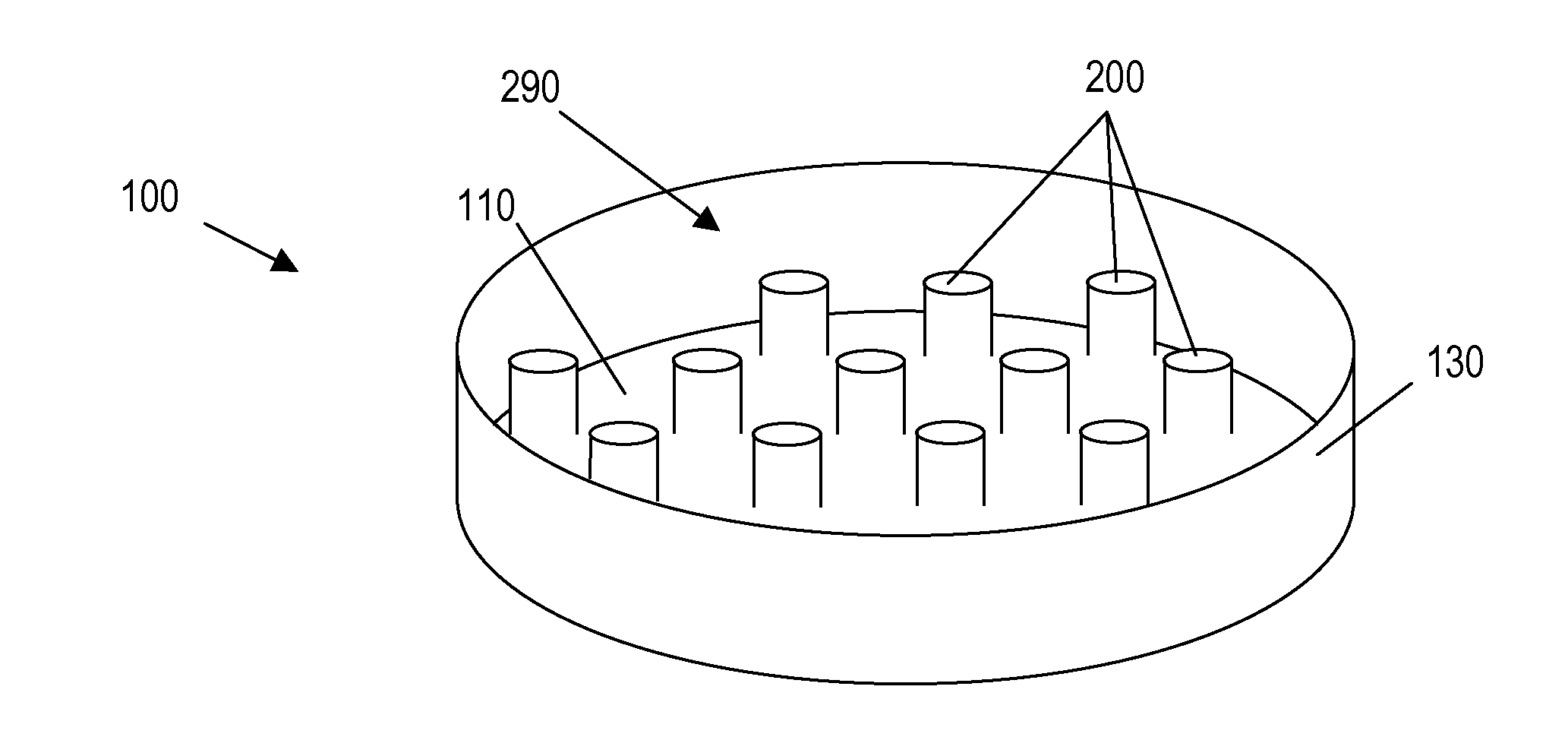 Spaced projection substrates and devices for cell culture