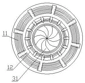 Horizontal type center-through reversely-installed fixed-paddle axial flow hydraulic generator and acting method thereof