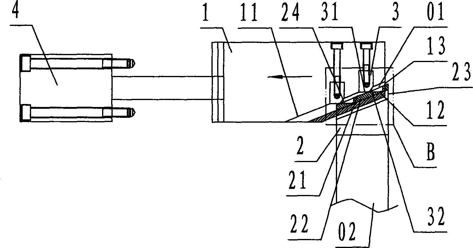 Self-locking variable direction core-pulling device for injection mold