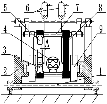 A flexible suspension of a fully hydraulic forging manipulator