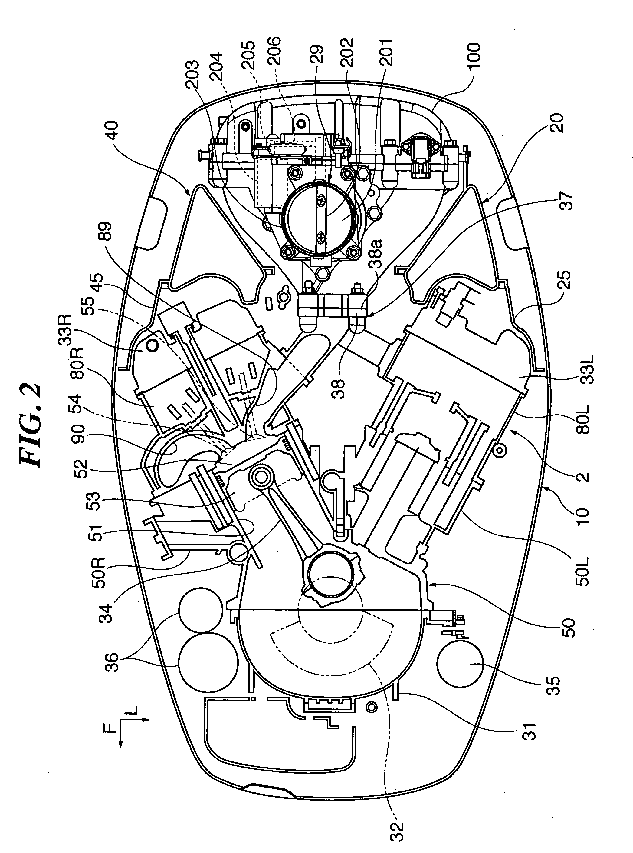 Intake device for outboard motors
