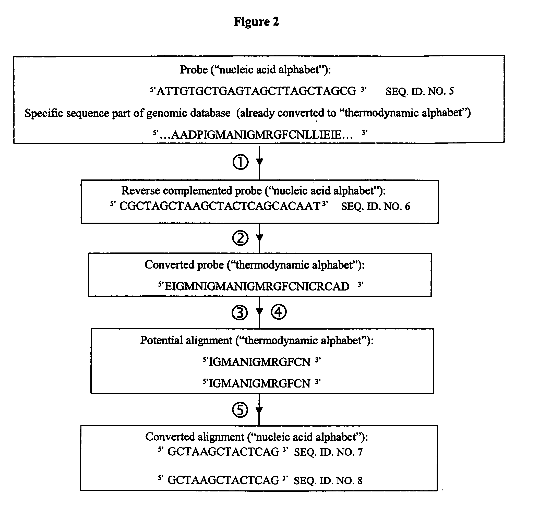 Methods for searching polynucleotide probe targets in databases