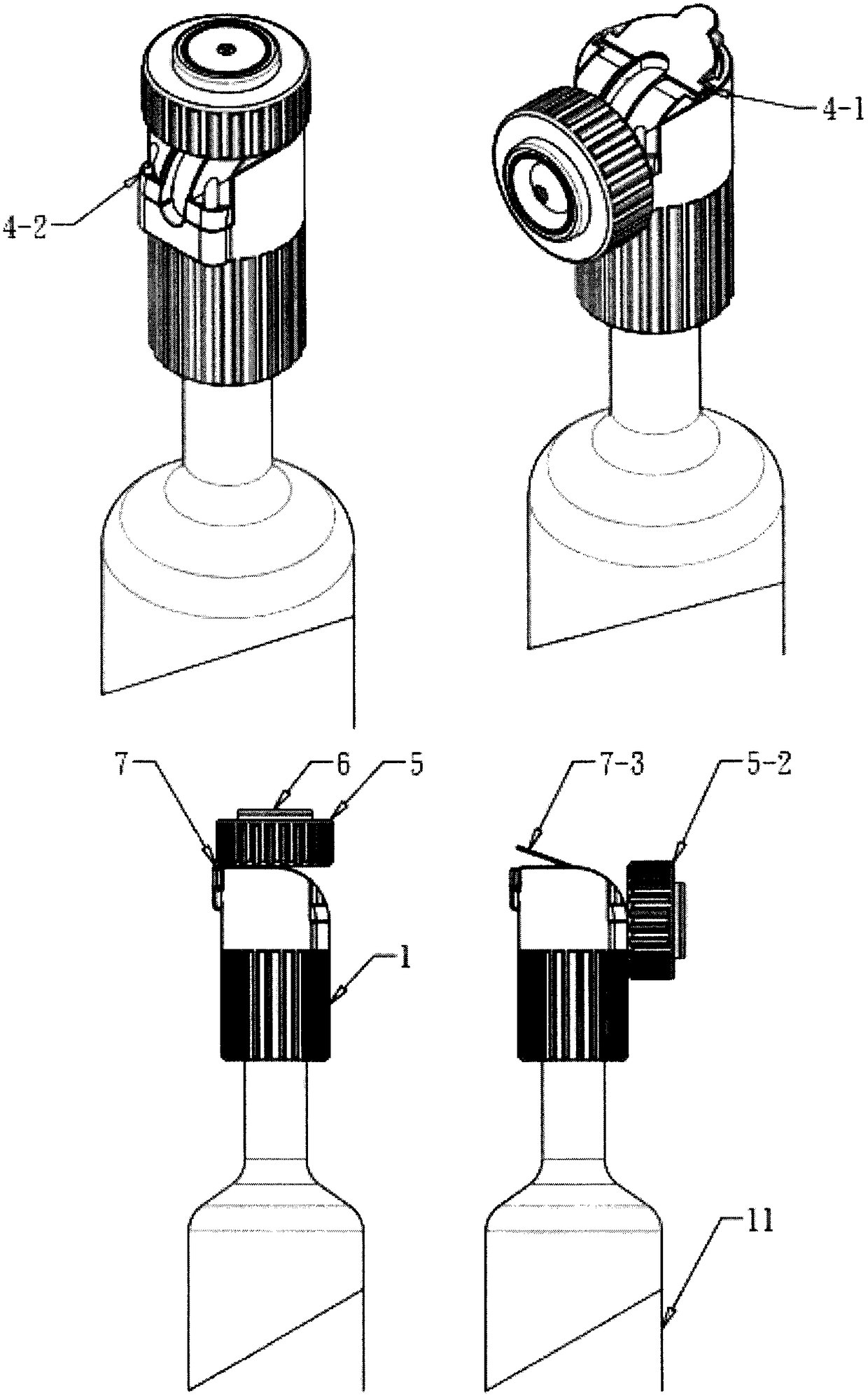 Vacuum wine plug capable of pouring out wine and quickly refreshing wine without pulling out wine plug and vacuum pumping device