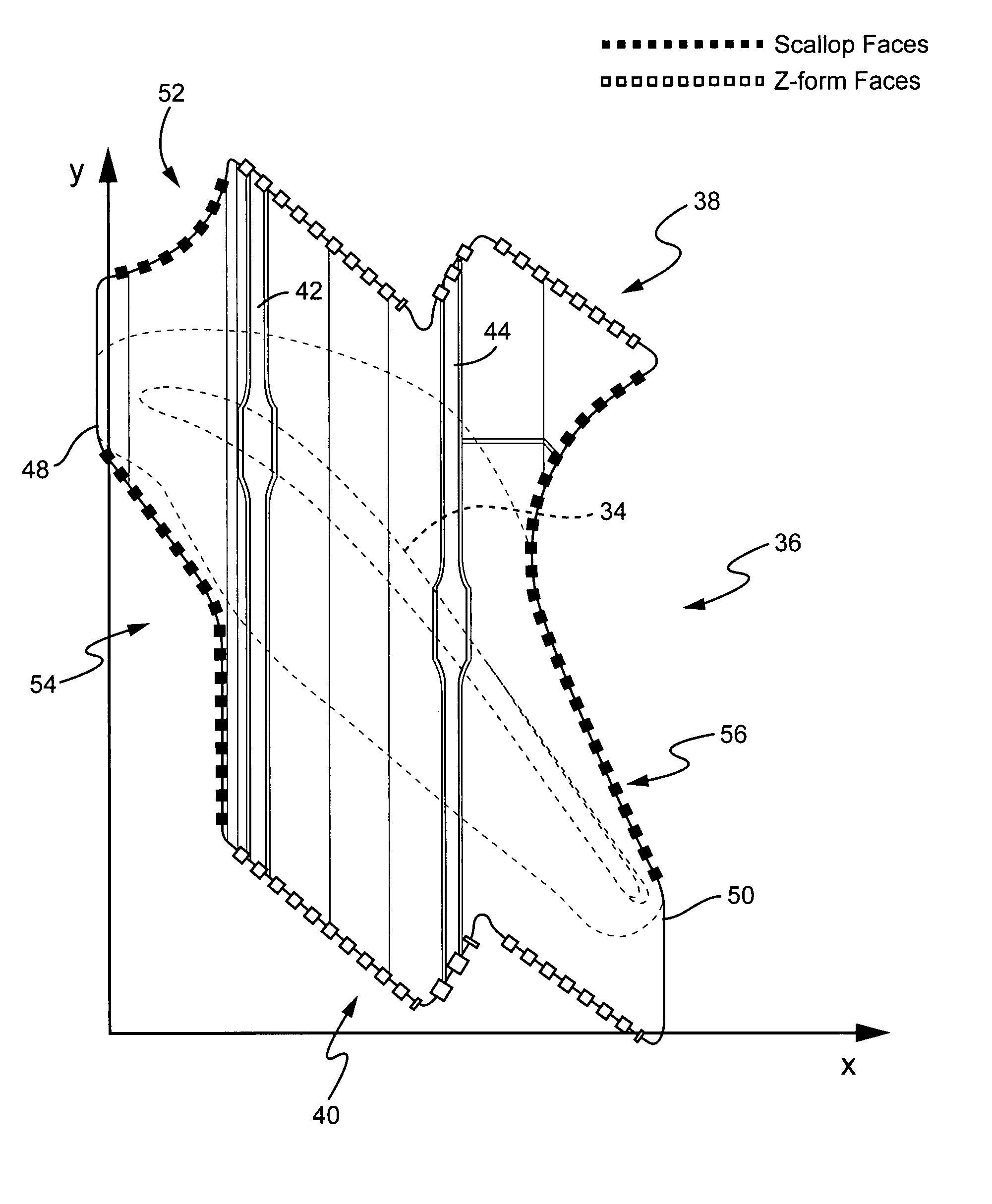 Turbine bucket tip shroud edge profile