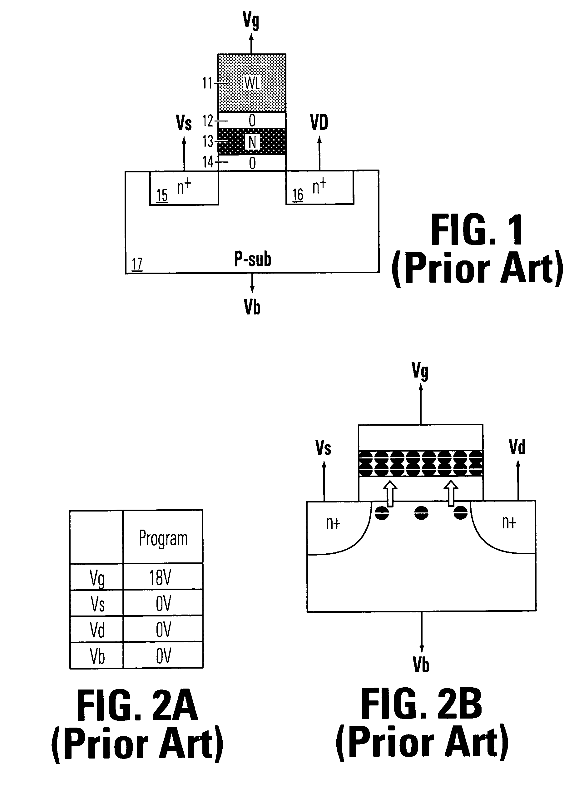 Charge trapping non-volatile memory with two trapping locations per gate, and method for operating same