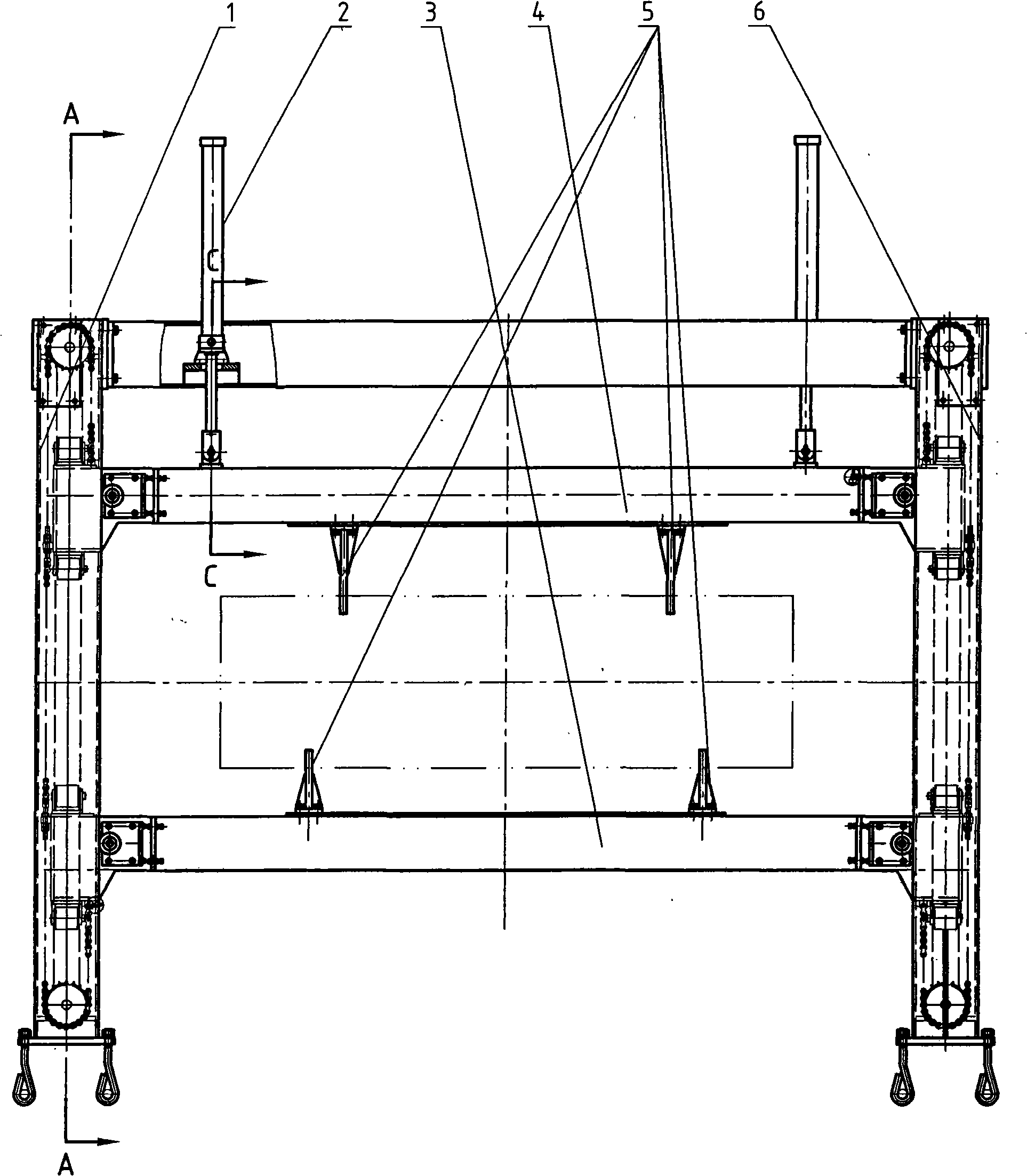 Centring device of mechanical centring machine