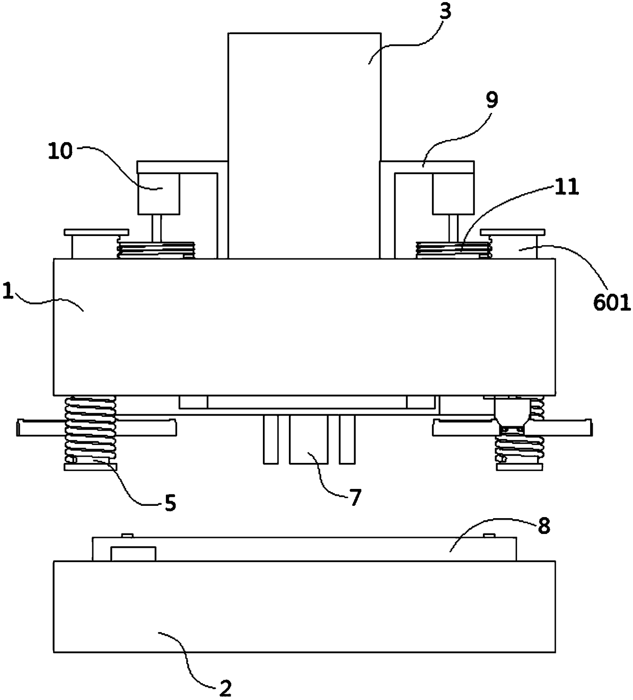 Adaptive stamping die positioning structure