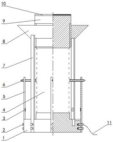 Static deformation experiment device for testing low-strength test piece