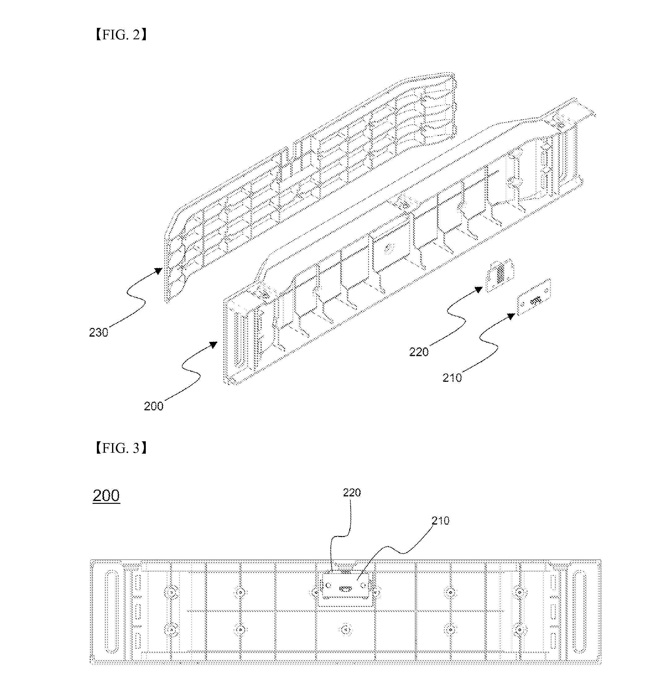 Battery module including LED element on PCB