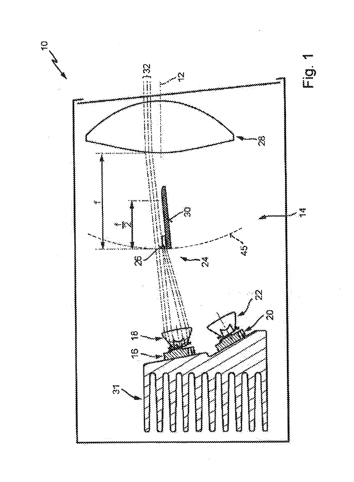 Motor vehicle headlamp having a multi-function projection module