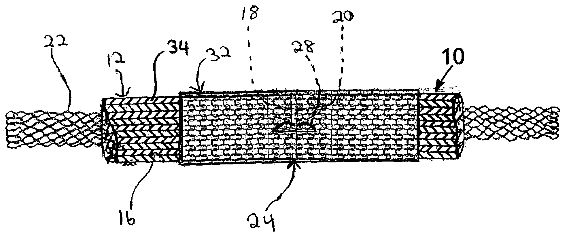 Rope gasket with termination