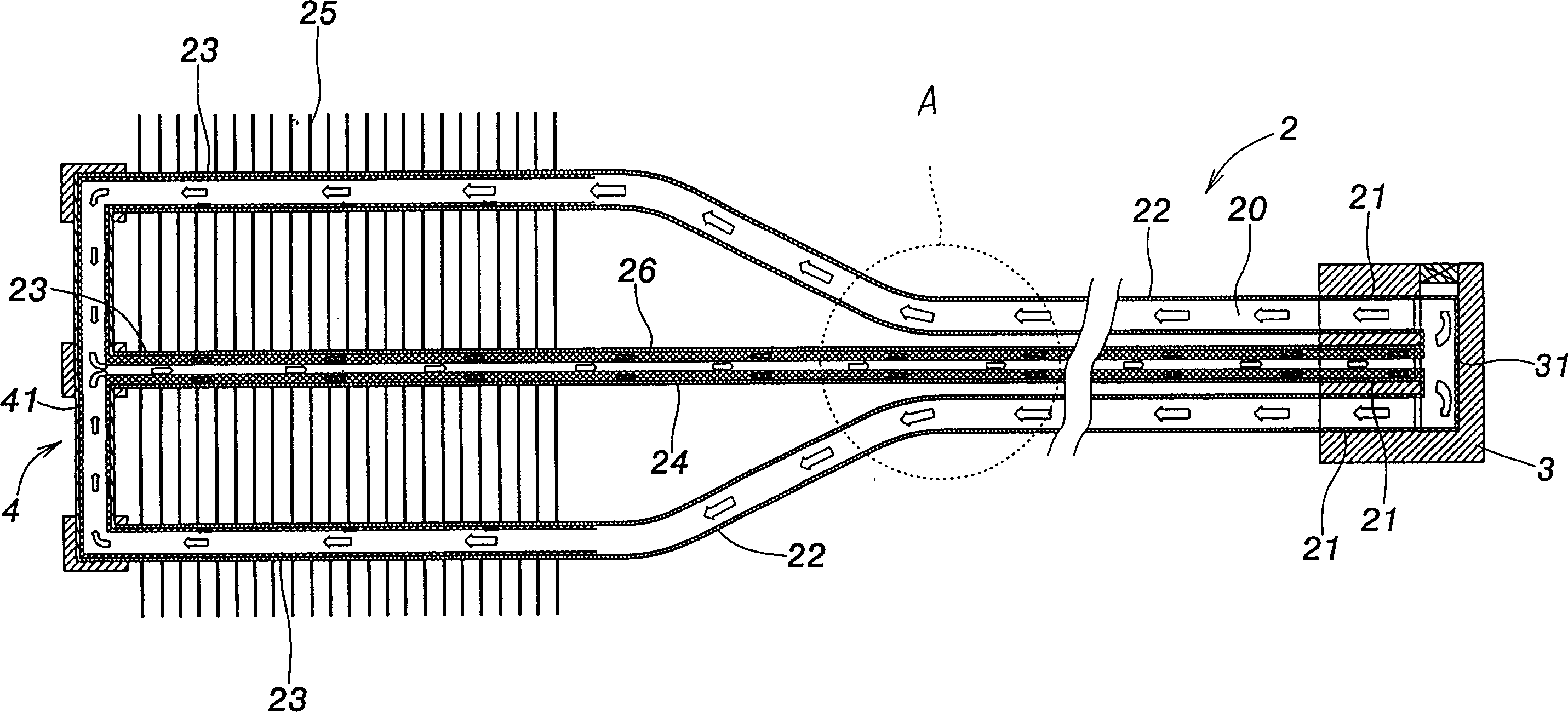 Heat exchange assembly for looped heat pipe
