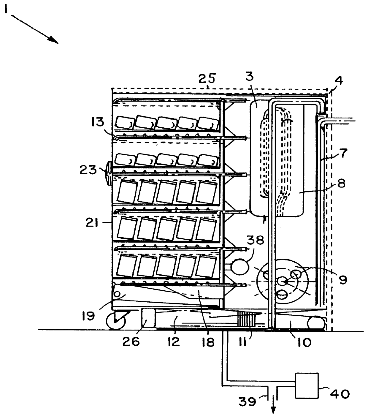 Apparatus for washing dishes and cutlery especially in a food service system in an aircraft