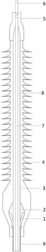 AC cable termination joint using nonlinear prefabricated rubber stress cone