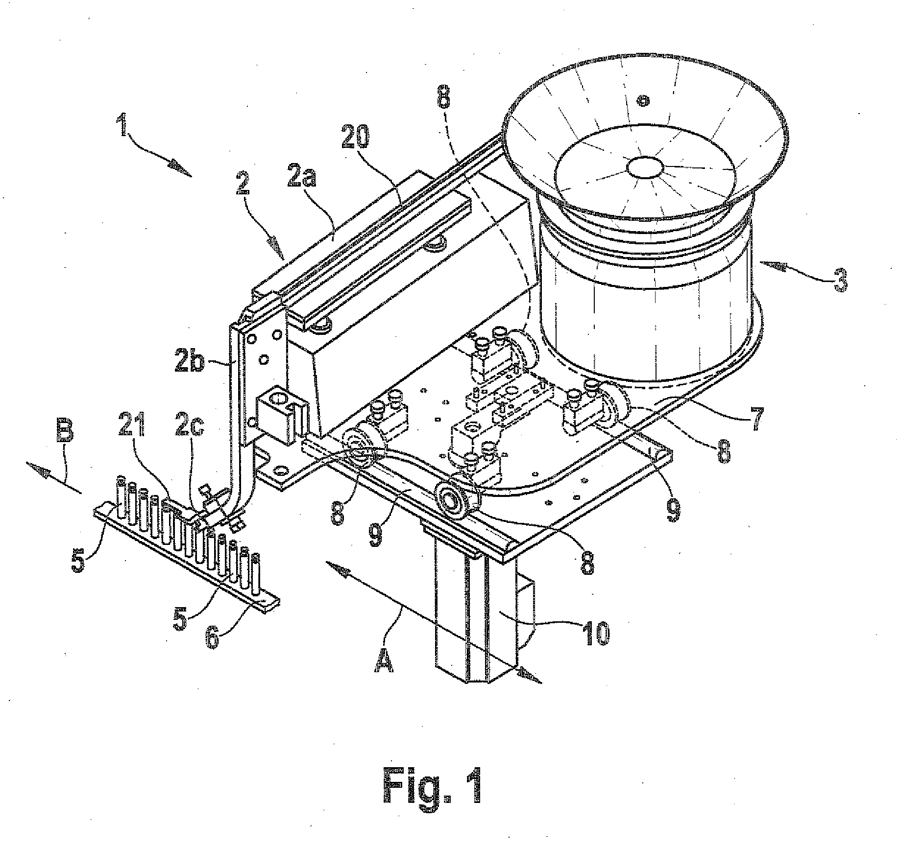 Cyclically operating machine for filling containers