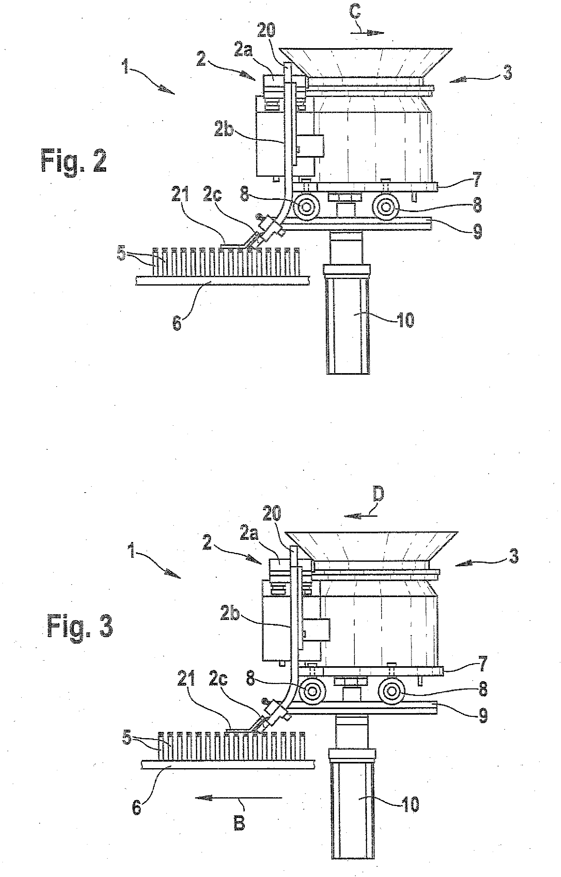 Cyclically operating machine for filling containers