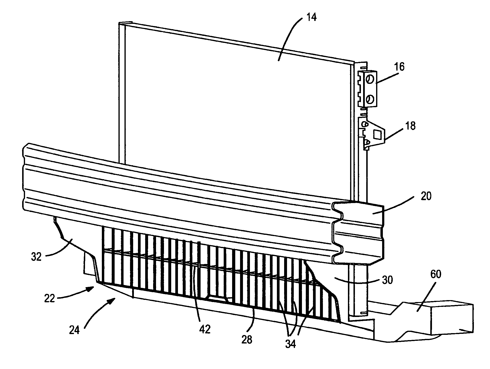 A/C condenser damage protection device