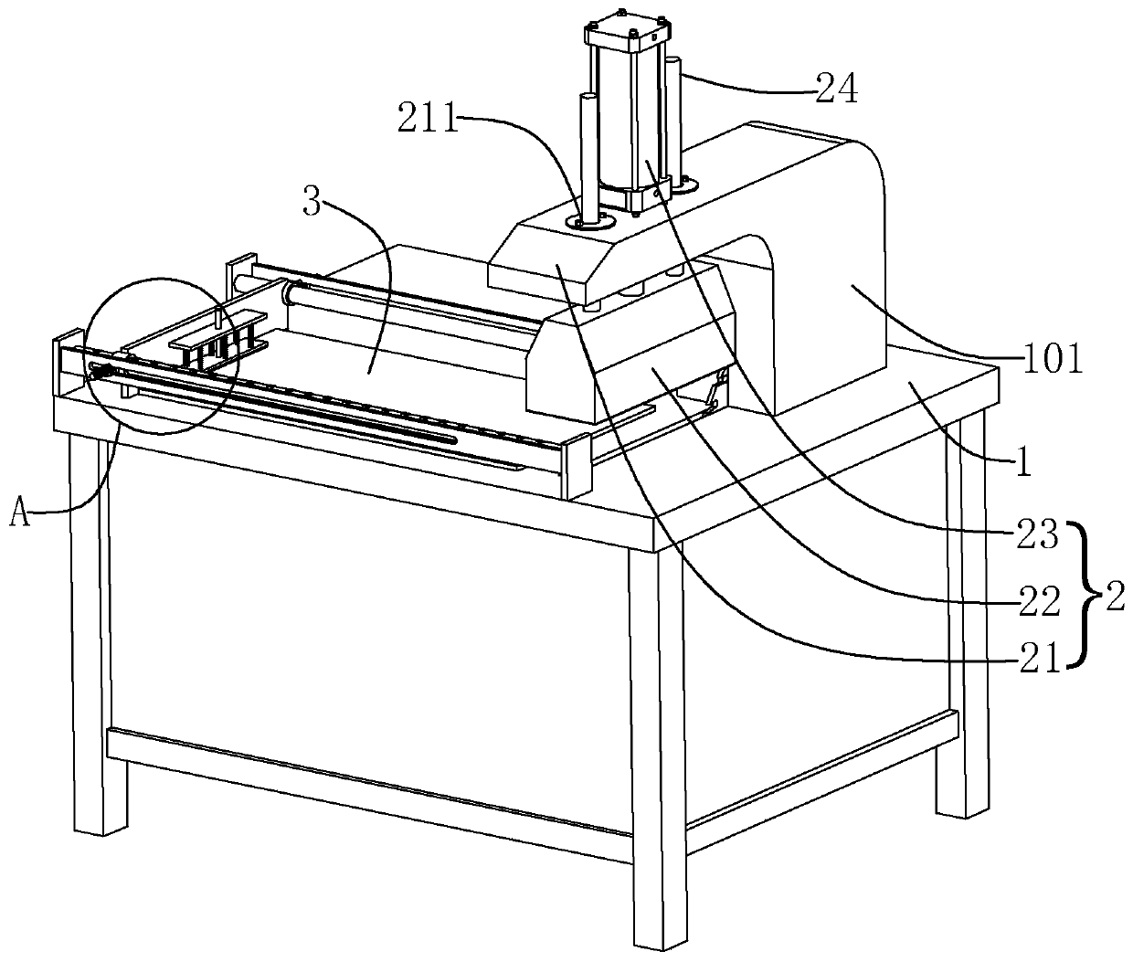 Aluminum cutting system with accurate cutting function