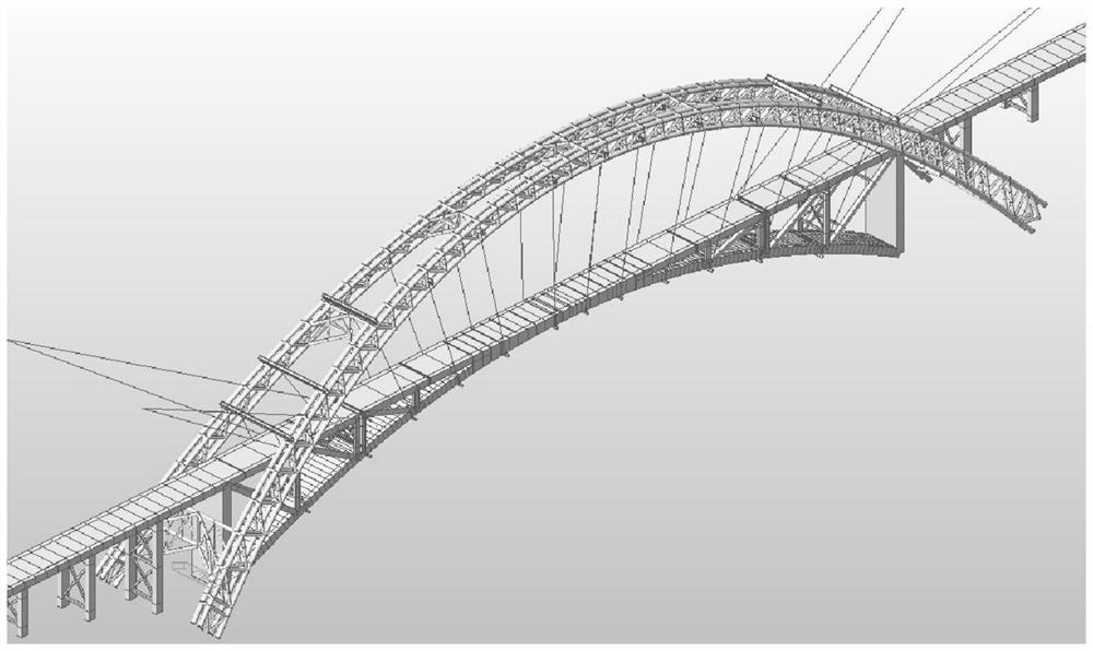 Construction method for dismantling truss type combined arch bridge