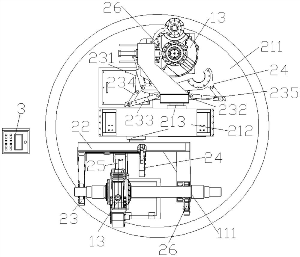 Gearbox multi-degree-of-freedom upender and method