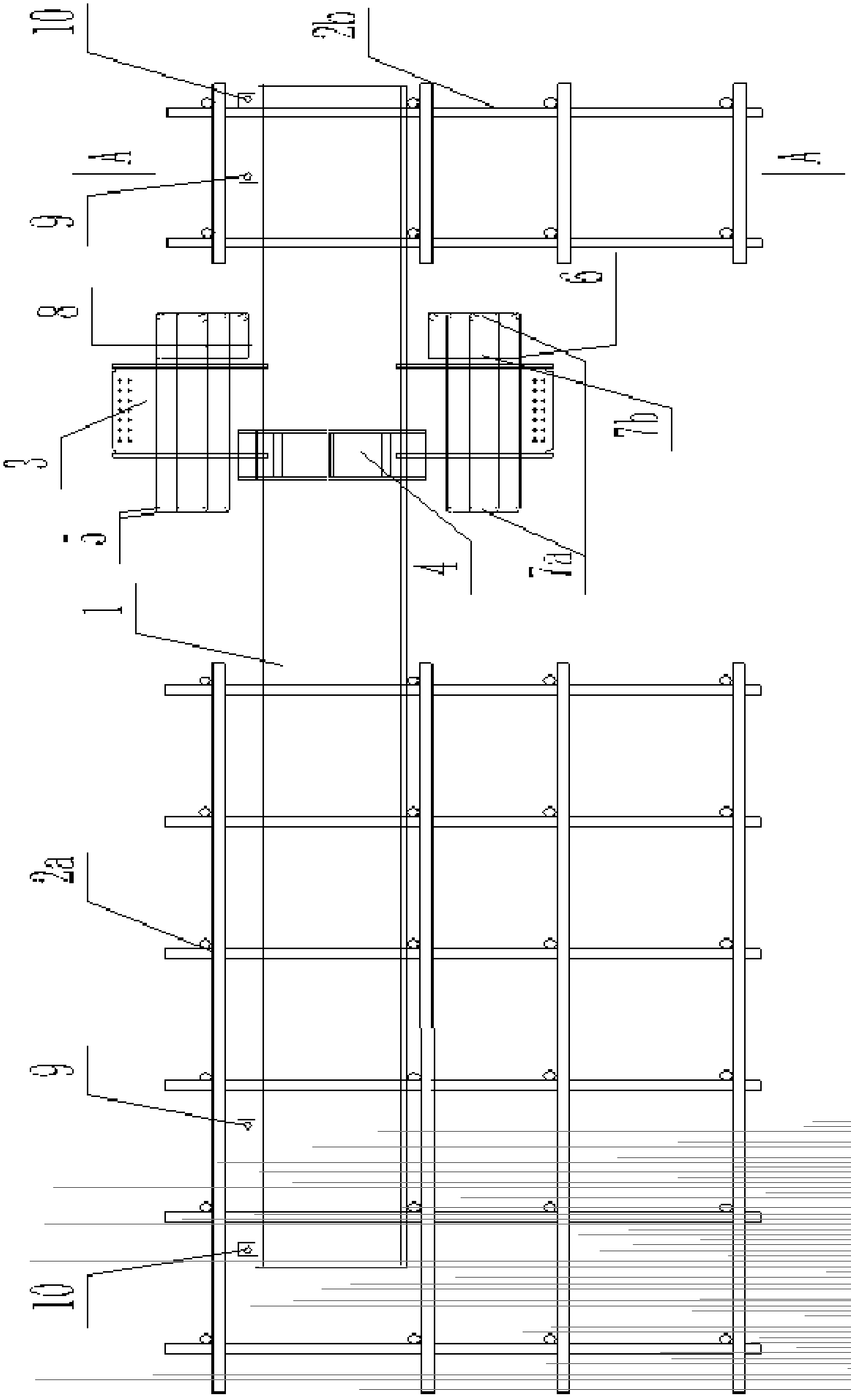 Construction method of piercing connection joint between steel beam/steel pipe concrete column and reinforced concrete beam