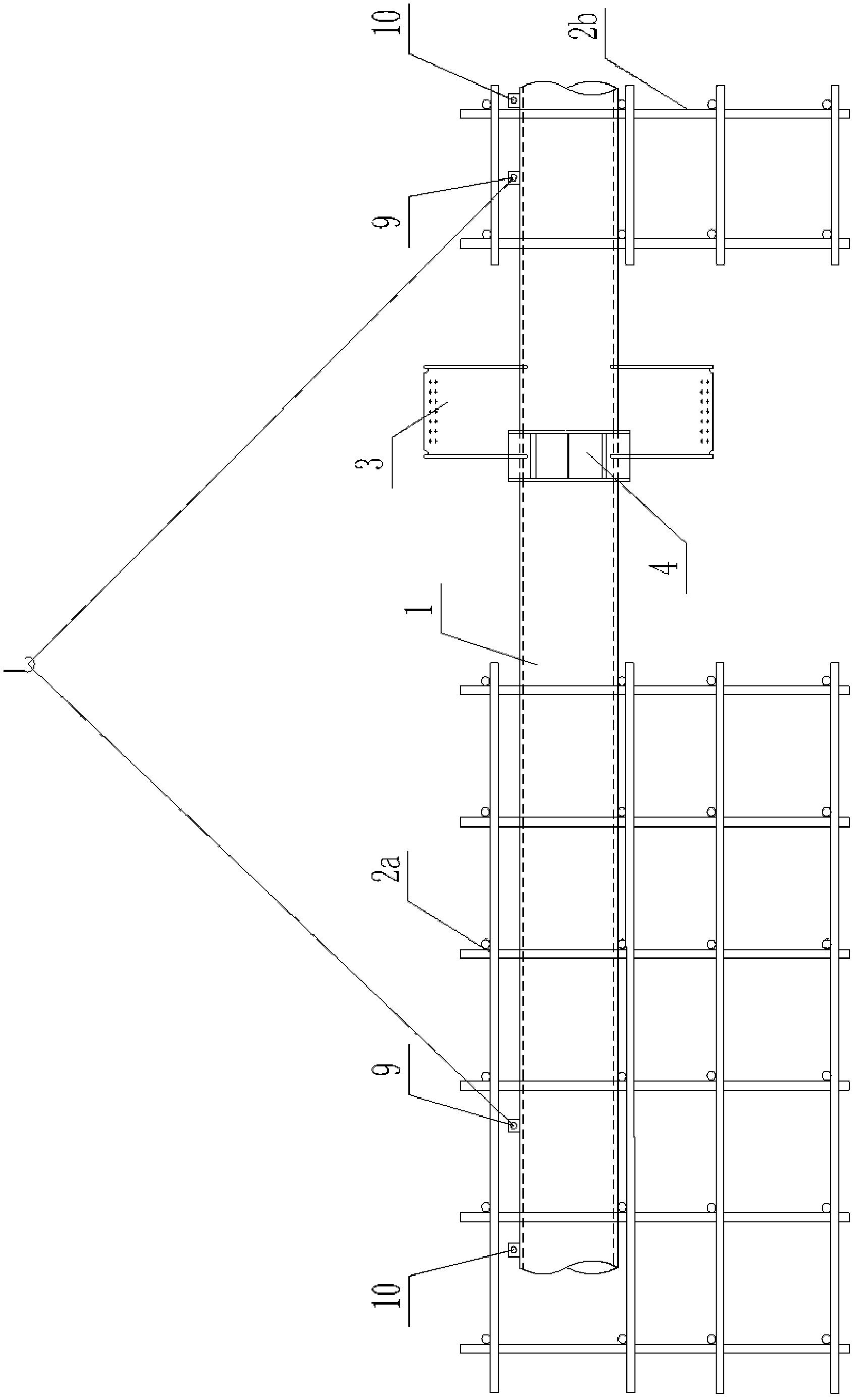 Construction method of piercing connection joint between steel beam/steel pipe concrete column and reinforced concrete beam