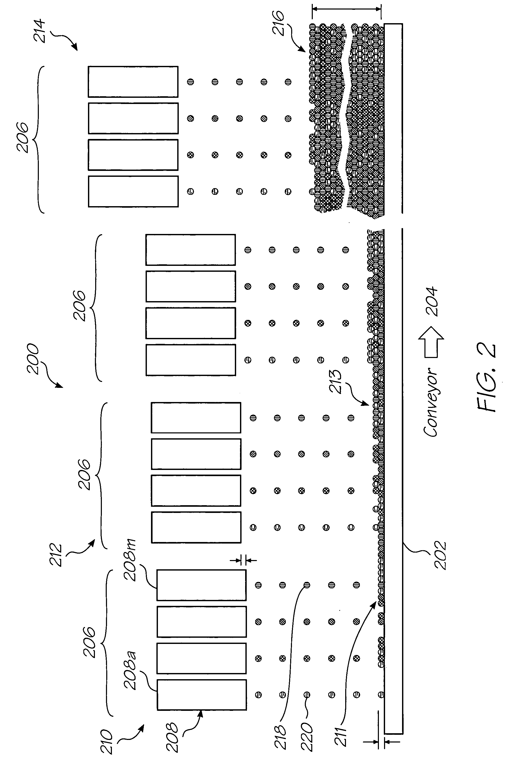 3-D object creation system using multiple materials in multiple layers
