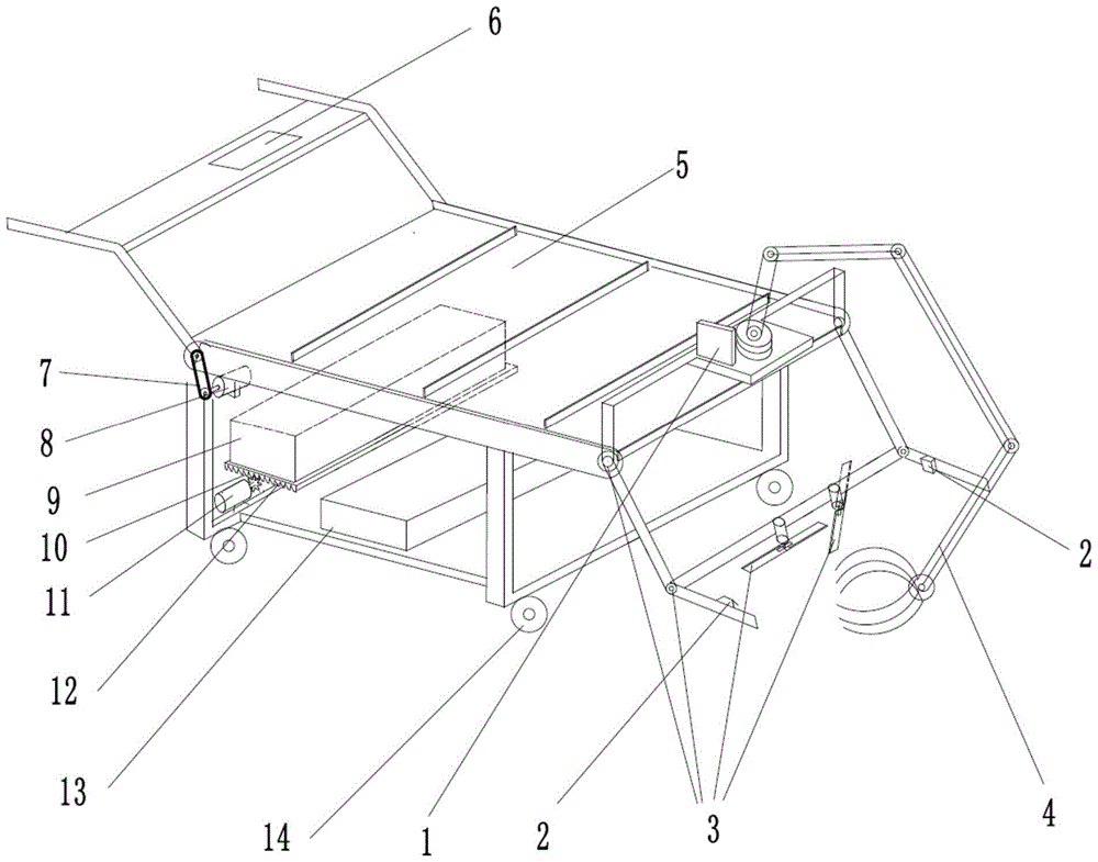 A device and method for orderly harvesting leaf vegetables based on a robotic arm