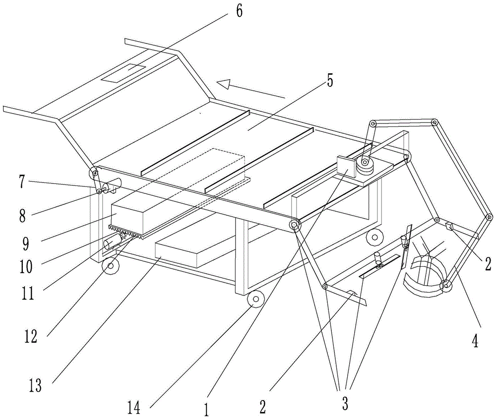 A device and method for orderly harvesting leaf vegetables based on a robotic arm