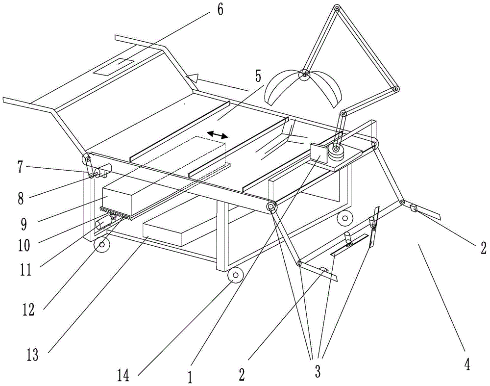 A device and method for orderly harvesting leaf vegetables based on a robotic arm