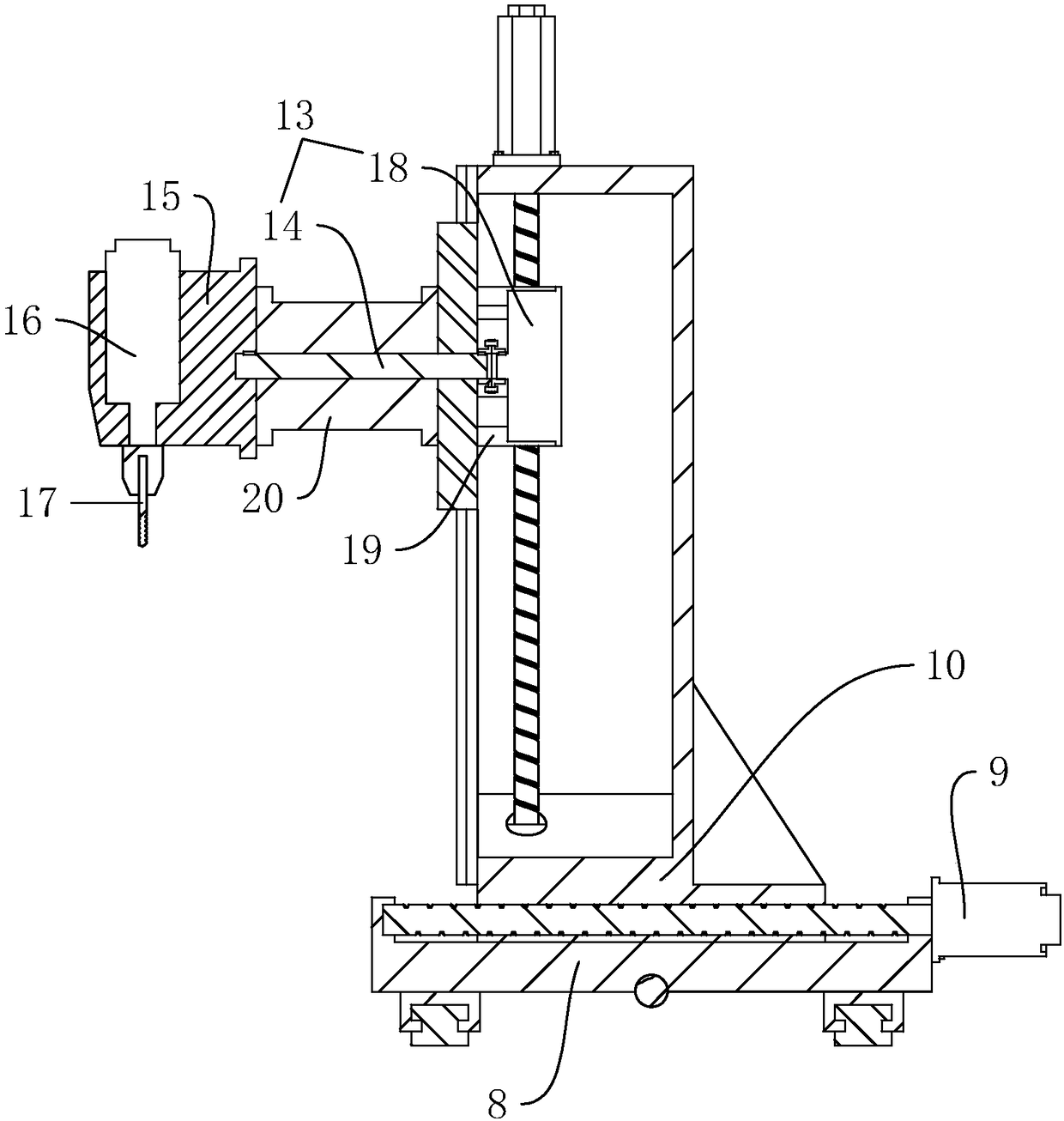 Large-power turning and milling composite machine tool
