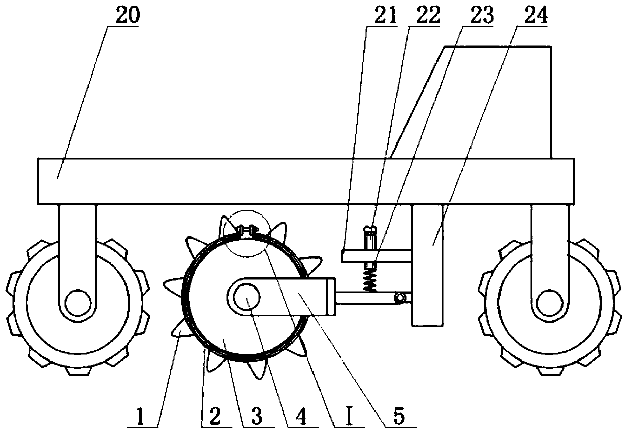 Field agriculture adjustable compacting device